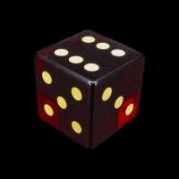 TDSO Zircon Glass Garnet & Gold D6 Spot Dice