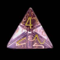 TDSO Zircon Glass Pink Tourmaline with Engraved Numbers 16mm Precious Gem D4 Dice