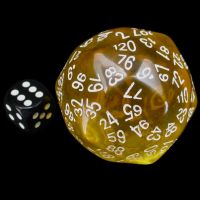 The Dice Lab Translucent Amber D120 Dice