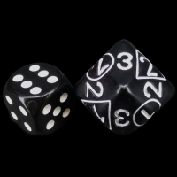 The Dice Lab Opaque Black Multi D2 D3 D4 Dice MultiDice