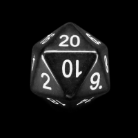 The Dice Lab Opaque Black Numerically Balanced D20 Dice