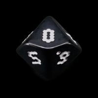 The Dice Lab Opaque Black OptiDice 18mm D10 Dice