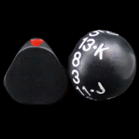 The Dice Lab Opaque Black Roll A Card - Playing Card Dice