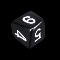 The Dice Lab Opaque Black Skew D6 Dice