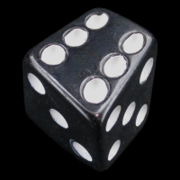 The Dice Lab Opaque Black Skew D6 Spot Dice