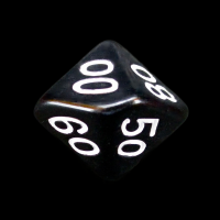 The Dice Lab Opaque Black & Skew Percentile Dice