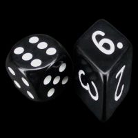 The Dice Lab Opaque Black Slant D6 Dice