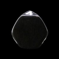The Dice Lab Opaque Black  Truncated Tetrahedral D4 Dice