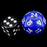 The Dice Lab Opaque Blue &amp; White Deltoidal D24 Dice