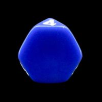 The Dice Lab Opaque Blue & White Truncated Tetrahedral D4 Dice