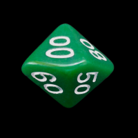 The Dice Lab Opaque Green & White Skew Percentile Dice
