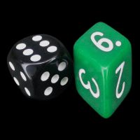 The Dice Lab Opaque Green Slant D6 Dice