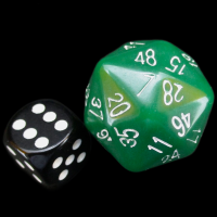 The Dice Lab Opaque Green & White D48 Dice