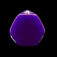 The Dice Lab Opaque Purple & White Truncated Tetrahedral D4 Dice