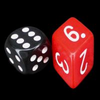 The Dice Lab Opaque Red Slant D6 Dice