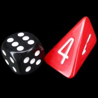 The Dice Lab Opaque Red Wedge Shaped Skew D4 Dice