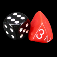 The Dice Lab Opaque Red & White D3 Dice