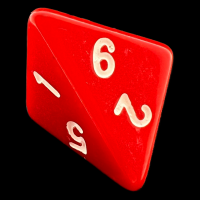The Dice Lab Opaque Red with White Pyramid D6 Dice