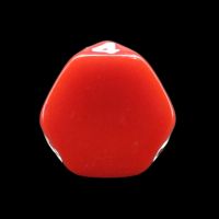 The Dice Lab Opaque Red & White Truncated Tetrahedral D4 Dice