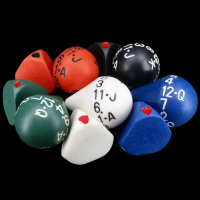 The Dice Lab Opaque Roll A Card - Playing Card Dice x 5 Sets