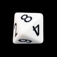 The Dice Lab Opaque White Skew D8 Dice
