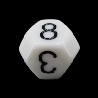The Dice Lab Opaque White &amp; Black Truncated Octahedra D8 Dice