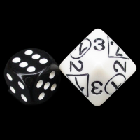 The Dice Lab Opaque White Multi D2 D3 D4 Dice MultiDice