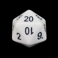 The Dice Lab Opaque White Numerically Balanced D20 Dice