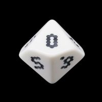 The Dice Lab Opaque White OptiDice 18mm D10 Dice