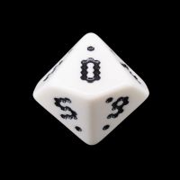 The Dice Lab Opaque White OptiDice 18mm Percentile Dice