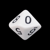 The Dice Lab Opaque White Skew D10 Dice
