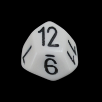 The Dice Lab Opaque White Skew D12 Dice