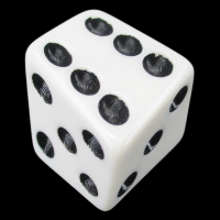 The Dice Lab Opaque White Skew D6 Spot Dice