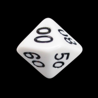The Dice Lab Opaque White & Black Skew Percentile Dice
