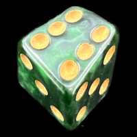 The Dice Lab Pearl Malachite Skew D6 Spot Dice