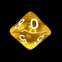The Dice Lab Translucent Amber Skew D10 Dice