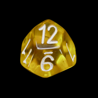 The Dice Lab Translucent Amber Skew D12 Dice