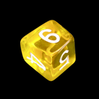 The Dice Lab Translucent Amber Skew D6 Dice