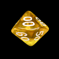 The Dice Lab Translucent Amber Skew Percentile Dice