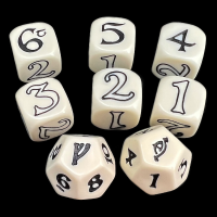 The One Ring Opaque Ivory & Black Dice Set OOP