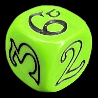 The One Ring Opaque Lime & Black D6 Dice OOP