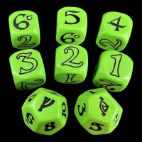 The One Ring Opaque Lime & Black Dice Set OOP