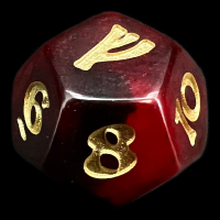 The One Ring Translucent Red Black D12 Dice OOP