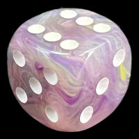 UK Made Dice Floral Enigma with White D6 Spot Dice