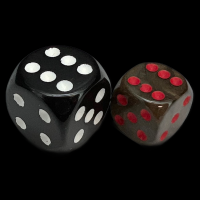 UK Made Dice Lustrous Pearl Camouflage with Red 12mm D6 Spot Dice