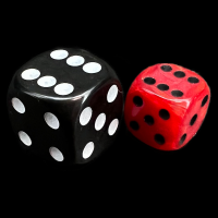UK Made Dice Lustrous Pearl Red with Black 'Ladybird' 12mm D6 Spot Dice