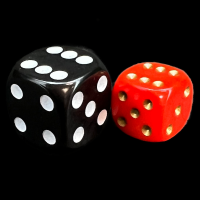 UK Made Dice Opaque Rose with Gold 12mm D6 Spot Dice