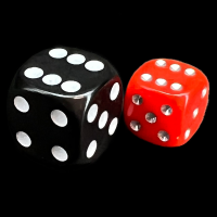 UK Made Dice Opaque Rose with Silver 12mm D6 Spot Dice