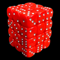 UK Made Dice Opaque Rose with Silver 36 x D6 Dice Set