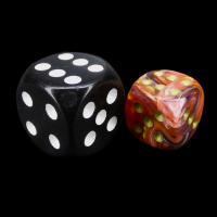Würfelzeit Cosmoo Frakti Fire Opal Orange 12mm D6 Spot Dice